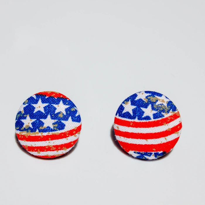 Bimsol covered button earrings