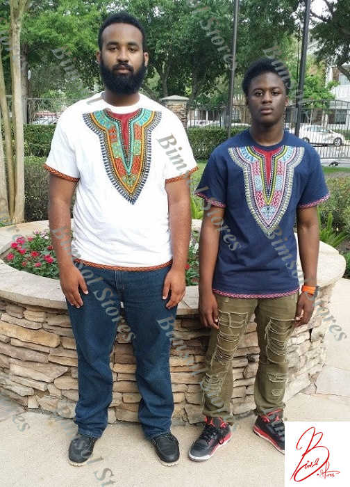 unisex Dashiki prints on T-Shirts