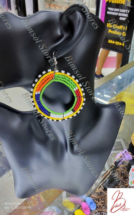 Authentic maasai beaded earrings