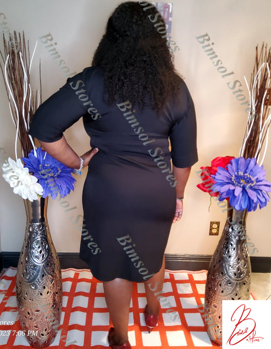 kosmika black flowery dress