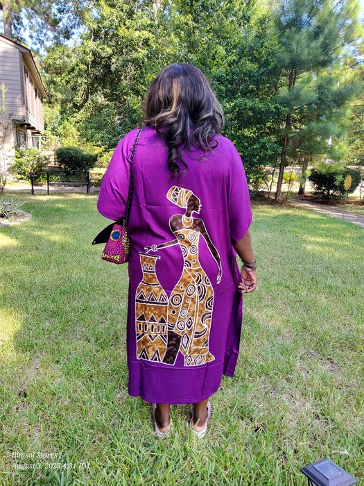 Afrocentric print kaftan