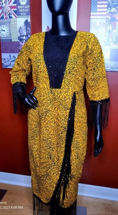 Adeola grass yellow dress