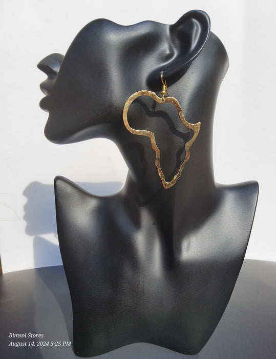 Africa map earring