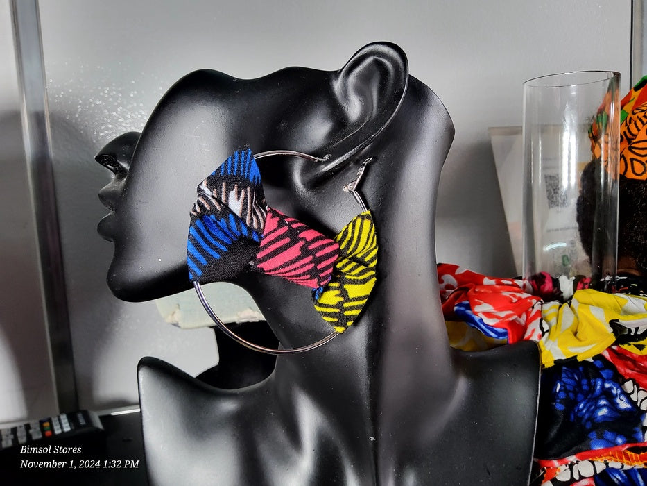 Ankara hoop earrings