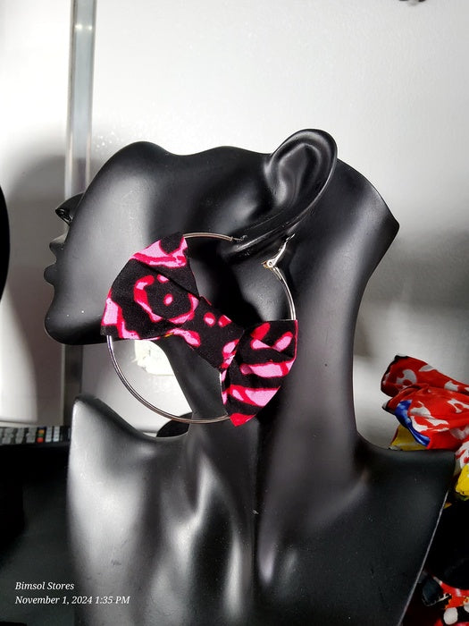 Ankara hoop earrings