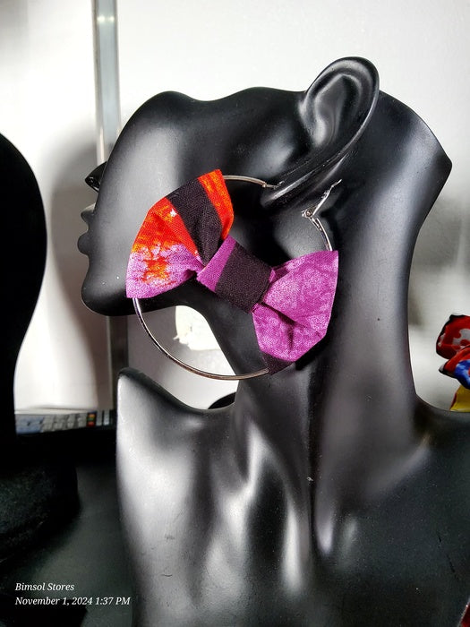 Ankara hoop earrings