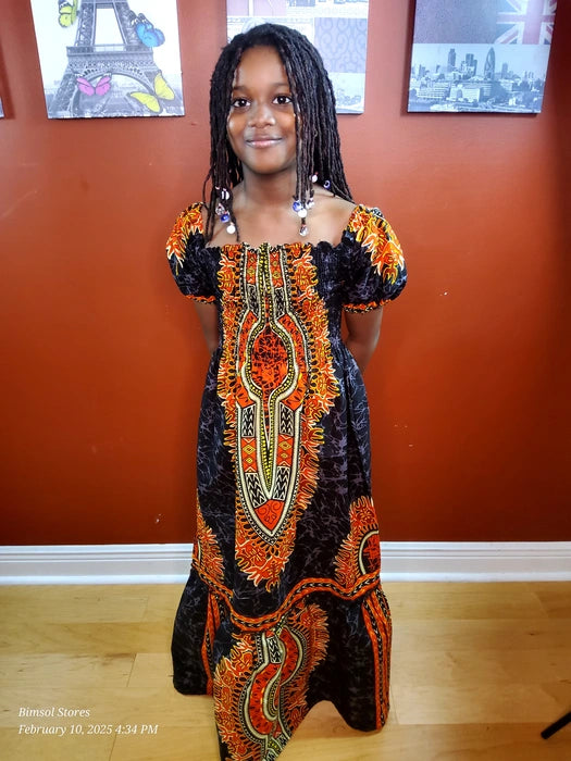 OLUWANIFEMI DASHIKI GIRLS CARIBBEAN DRESS