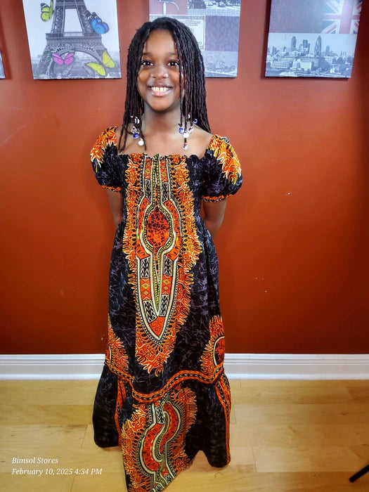 OLUWANIFEMI DASHIKI GIRLS CARIBBEAN DRESS