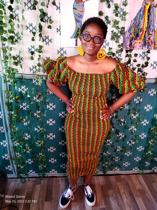 Abosede smocked dress
