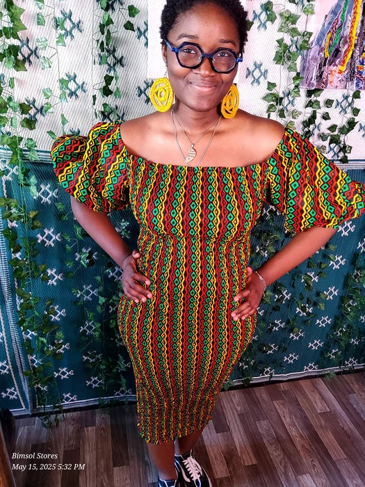 Abosede smocked dress