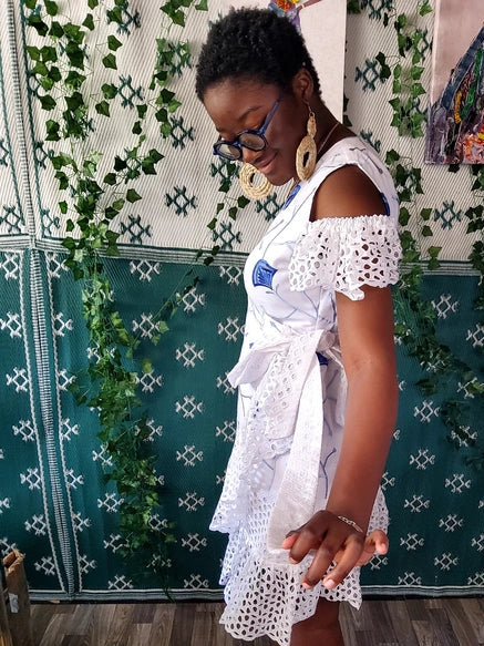OREOLUWA WRAP LACE DRESS