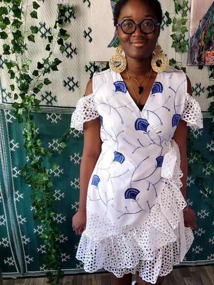 OREOLUWA WRAP LACE DRESS