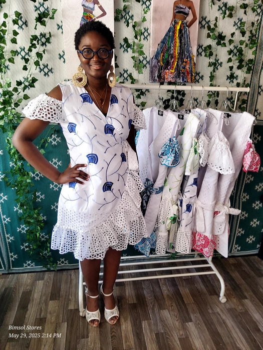 OREOLUWA WRAP LACE DRESS