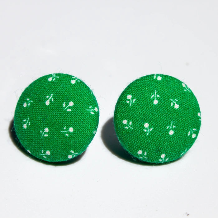 Bimsol covered button earrings