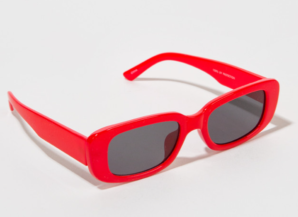 Liz 90's Slim Rectangle Sunglasses