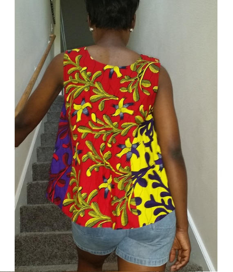Flowery Ankara Top