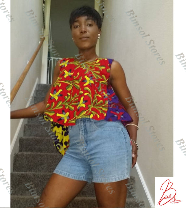 Flowery Ankara Top