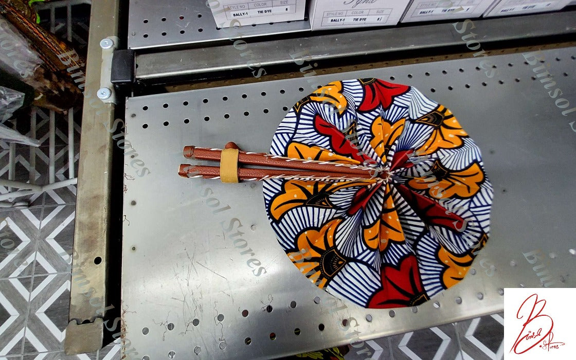 African Wax Folding Fans Assortment