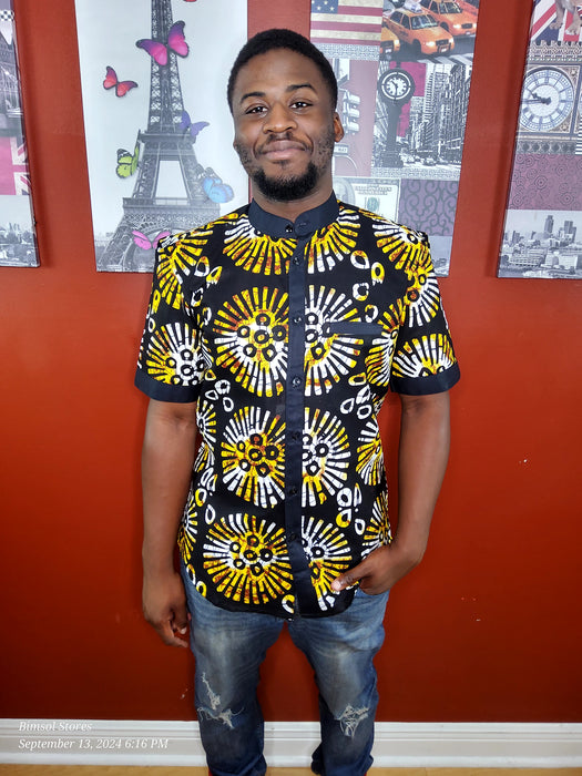 Abimbola men African print shirt