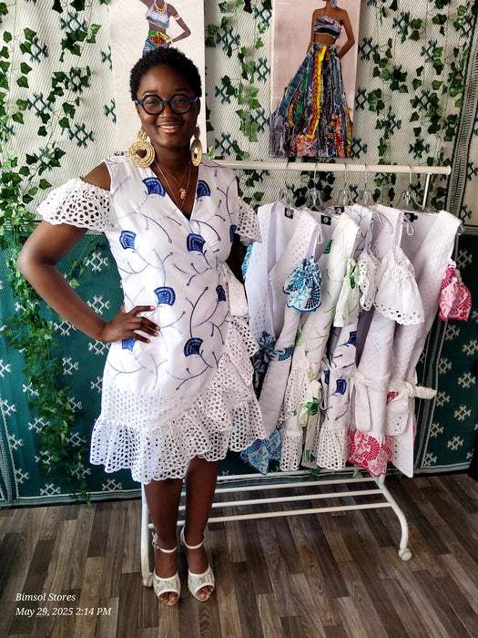 OREOLUWA WRAP LACE DRESS