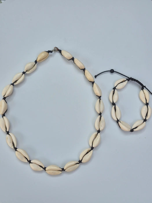 UNISEX Cowrie shell Necklace and Bracelet