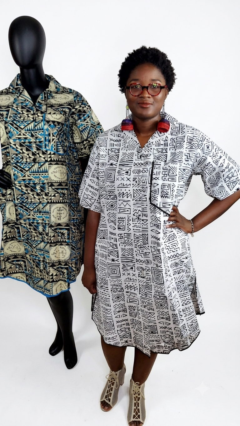 Omolara Ankara T-shirt dress