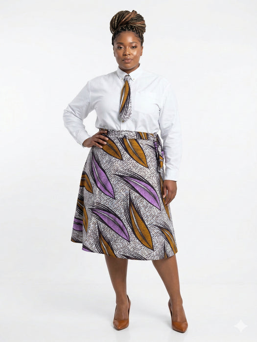 kiki plus size wrap skirt with Tie