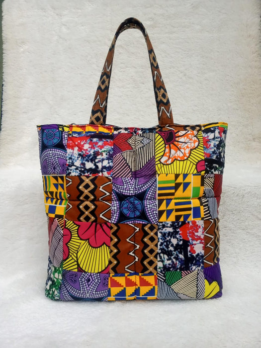 African ankara tote bag